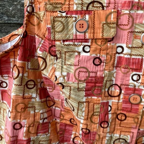 C.J.Banks size 1X geo print vest drawstring waist - Picture 6 of 12